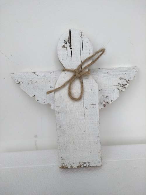 rustic angel White